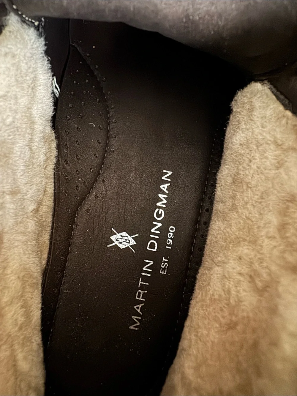 New! Martin Dingman Dark Brown Suede Chukka Boots with Shearling Collar